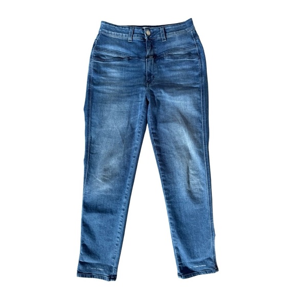 Closed Heritage Pedal Pusher Tapered Cropped Jeans Mid-Blue Size 44 High-Waist - Picture 5 of 16